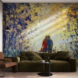 Fototapeta Premium Sand - Magický okamžik - Pár milenců, Park, Příroda - 150x105 cm