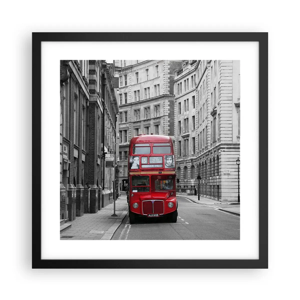 Plakát v černém rámu - Všednost nemusí být šedá - 40x40 cm