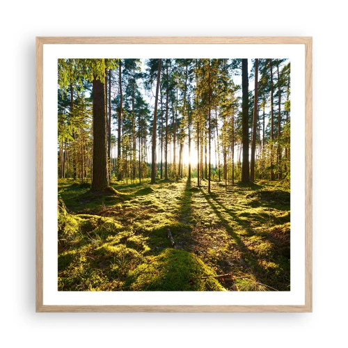 Plakát v rámu světlý dub - …Za sedmero lesy - 60x60 cm