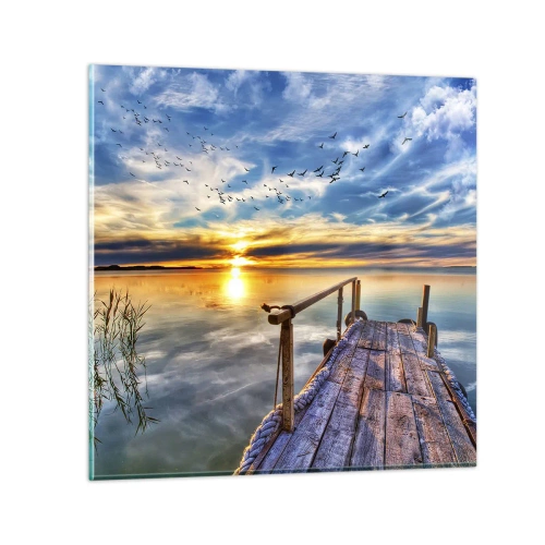 Obraz na skle - Vítr jde odpočívat - 30x30 cm