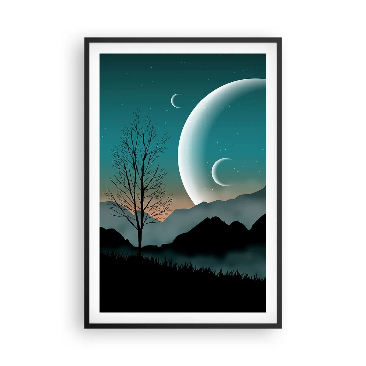 Plakát v černém rámu - Karneval hvězdné noci - 61x91 cm