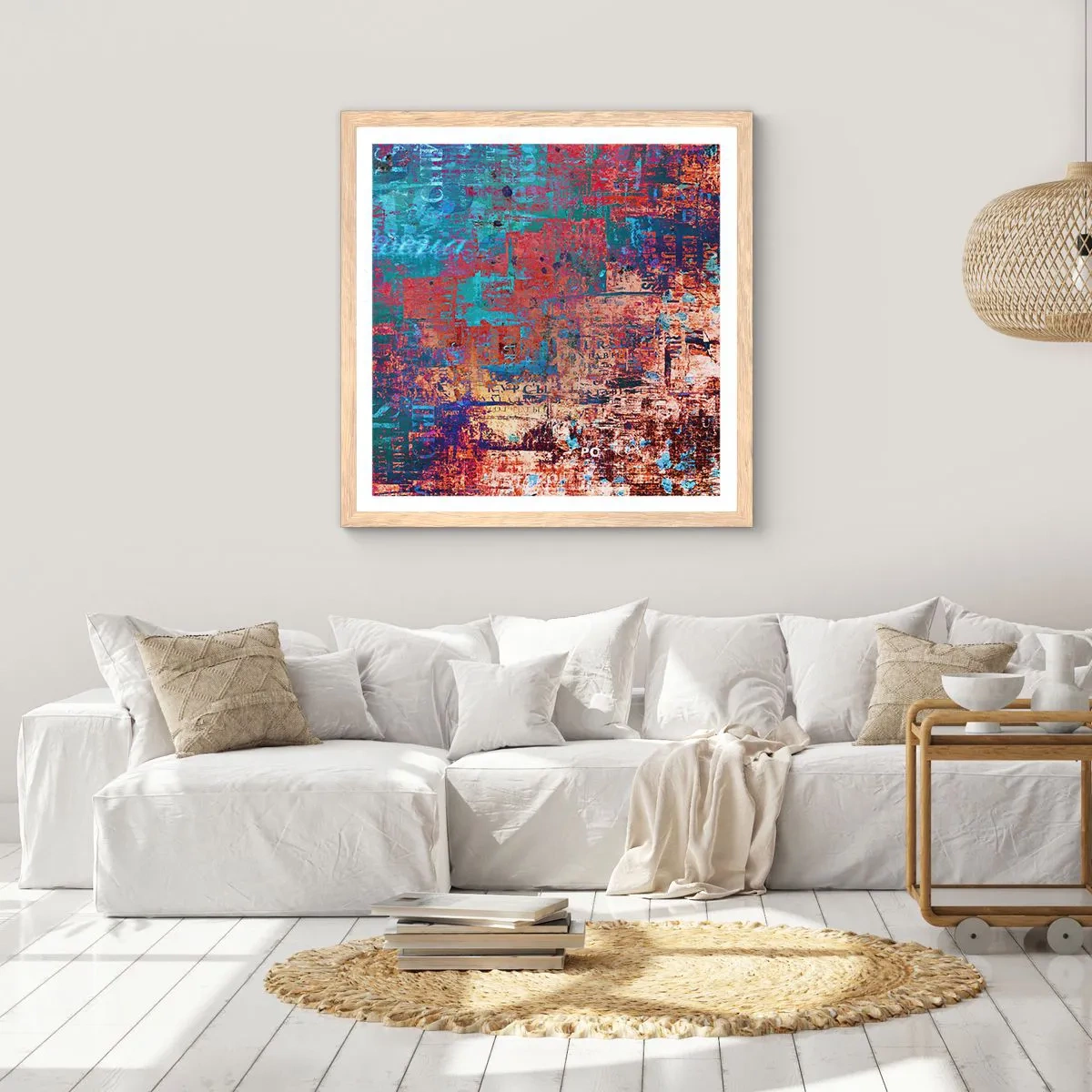 Plakát v rámu světlý dub - Paměť a zapomnění - 60x60 cm