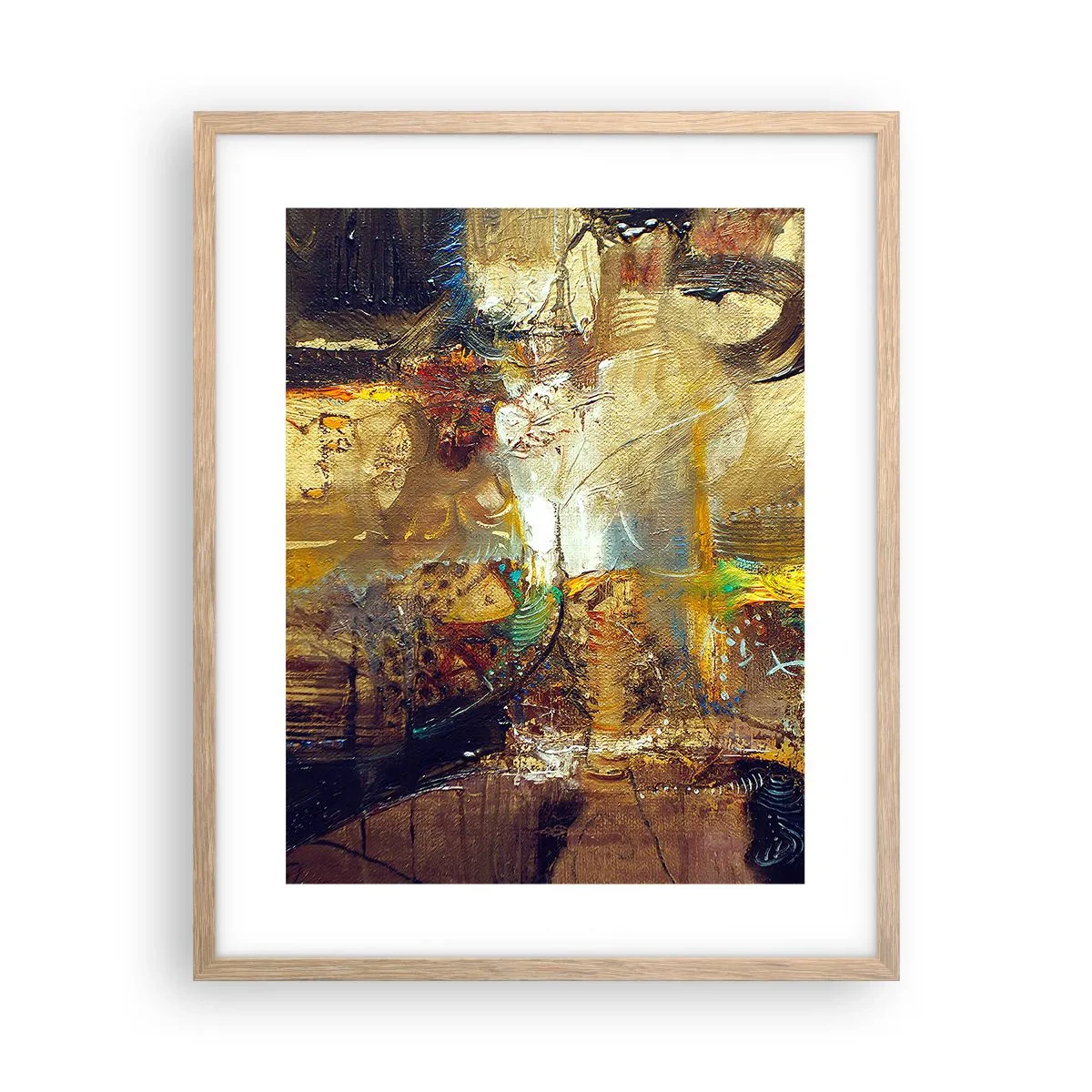 Plakát v rámu světlý dub - Zima, tepleji, horko - 40x50 cm