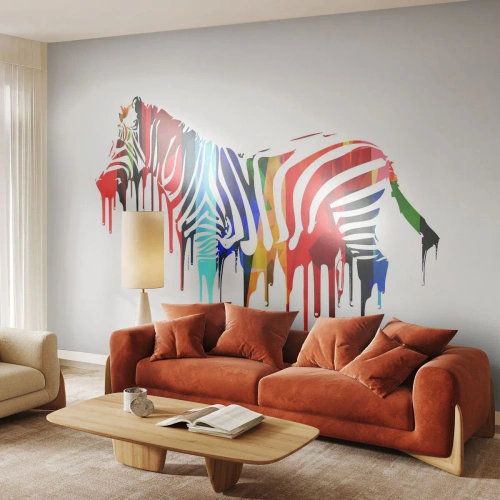 Fototapeta Premium Canvas - Nejenom černo-bílý - Abstrakce, Žebra, Grafika - 450x315 cm