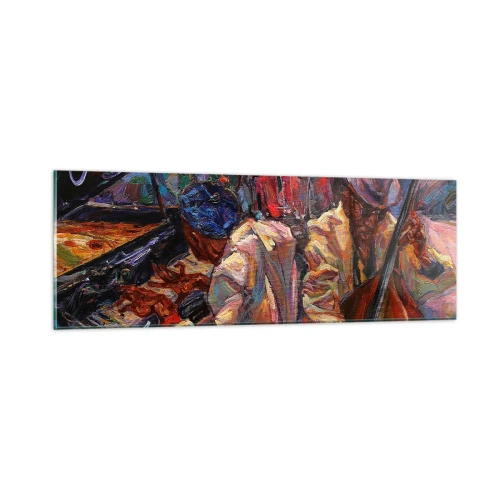Obraz na skle - V jednom rytmu - 90x30 cm