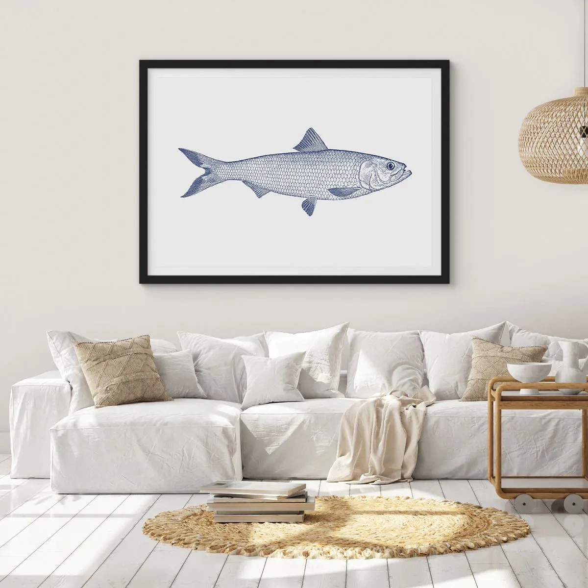 Plakát v černém rámu - Pozdravy ze severních moří - 40x30 cm