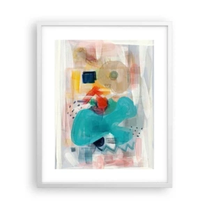 Plakát v bílém rámu - Barevná hra - 40x50 cm