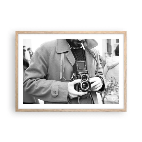 Plakát v rámu světlý dub - V retro stylu - 70x50 cm