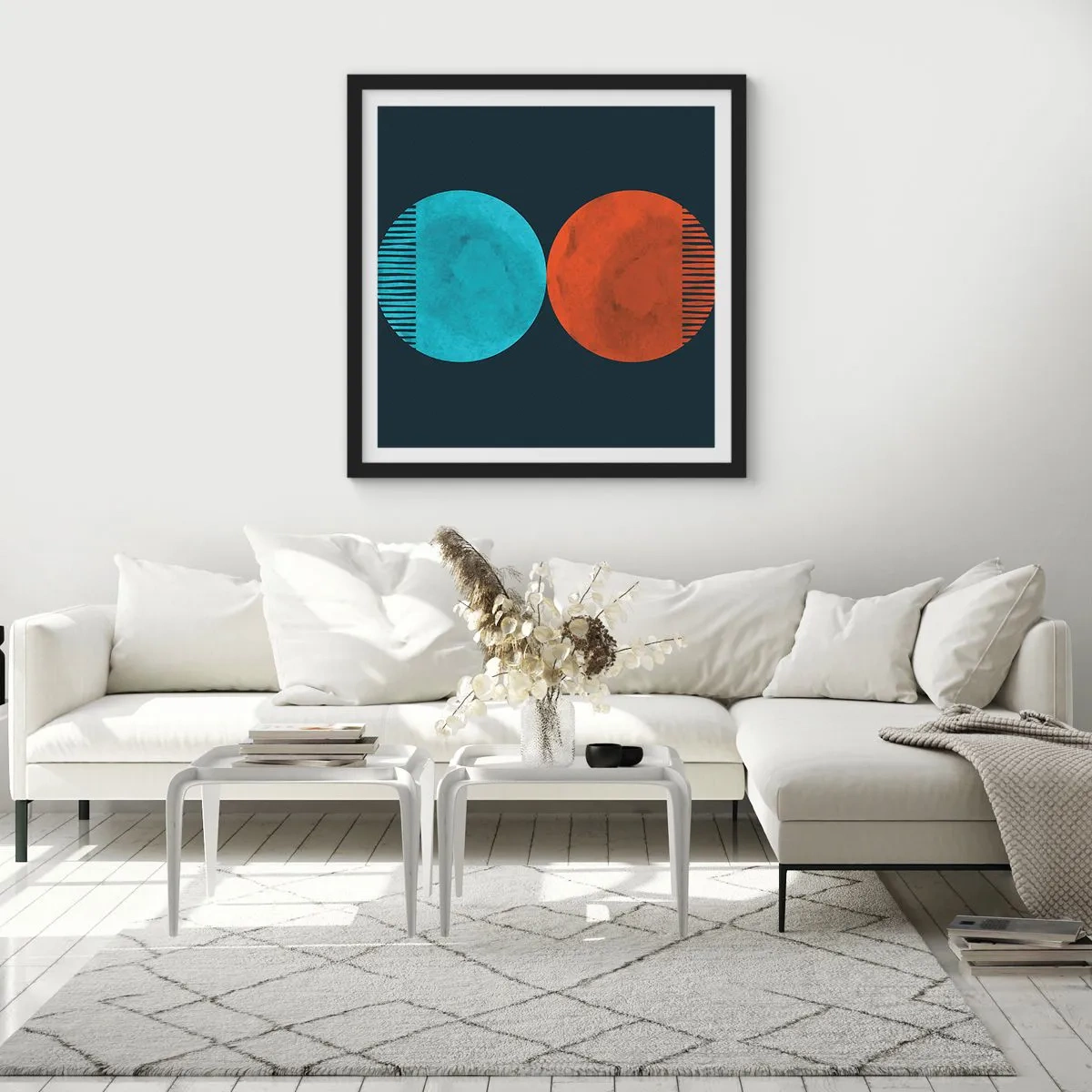 Plakát v černém rámu - Pouze geometrie? - 50x50 cm