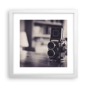Plakát v bílém rámu - Kouzlo staré fotografie - 30x30 cm