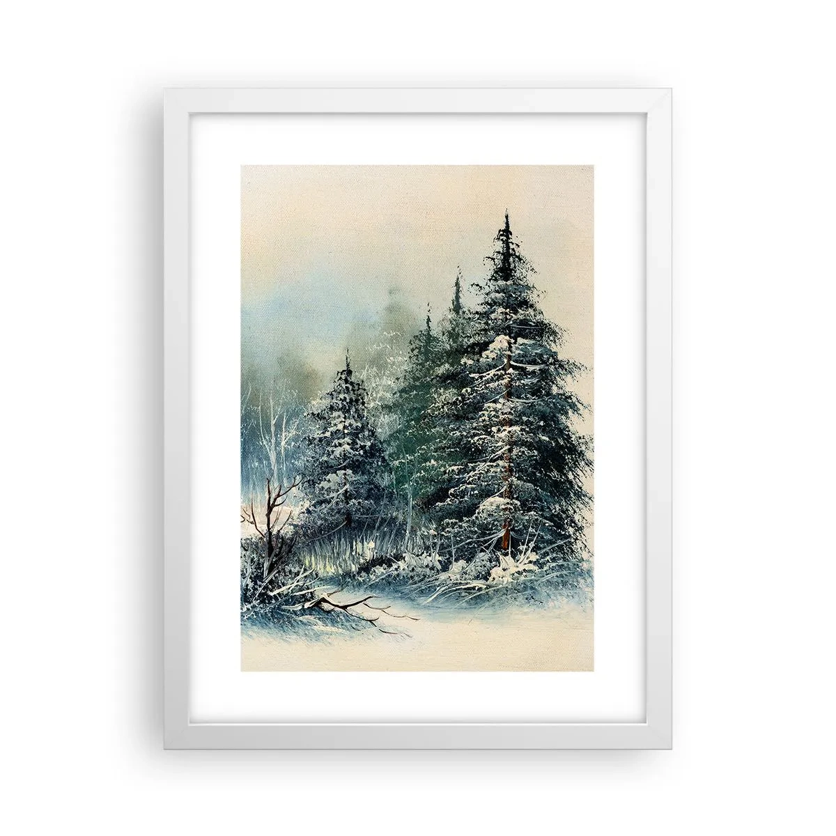 Plakát v bílém rámu - Připravení na Vánoce - 30x40 cm