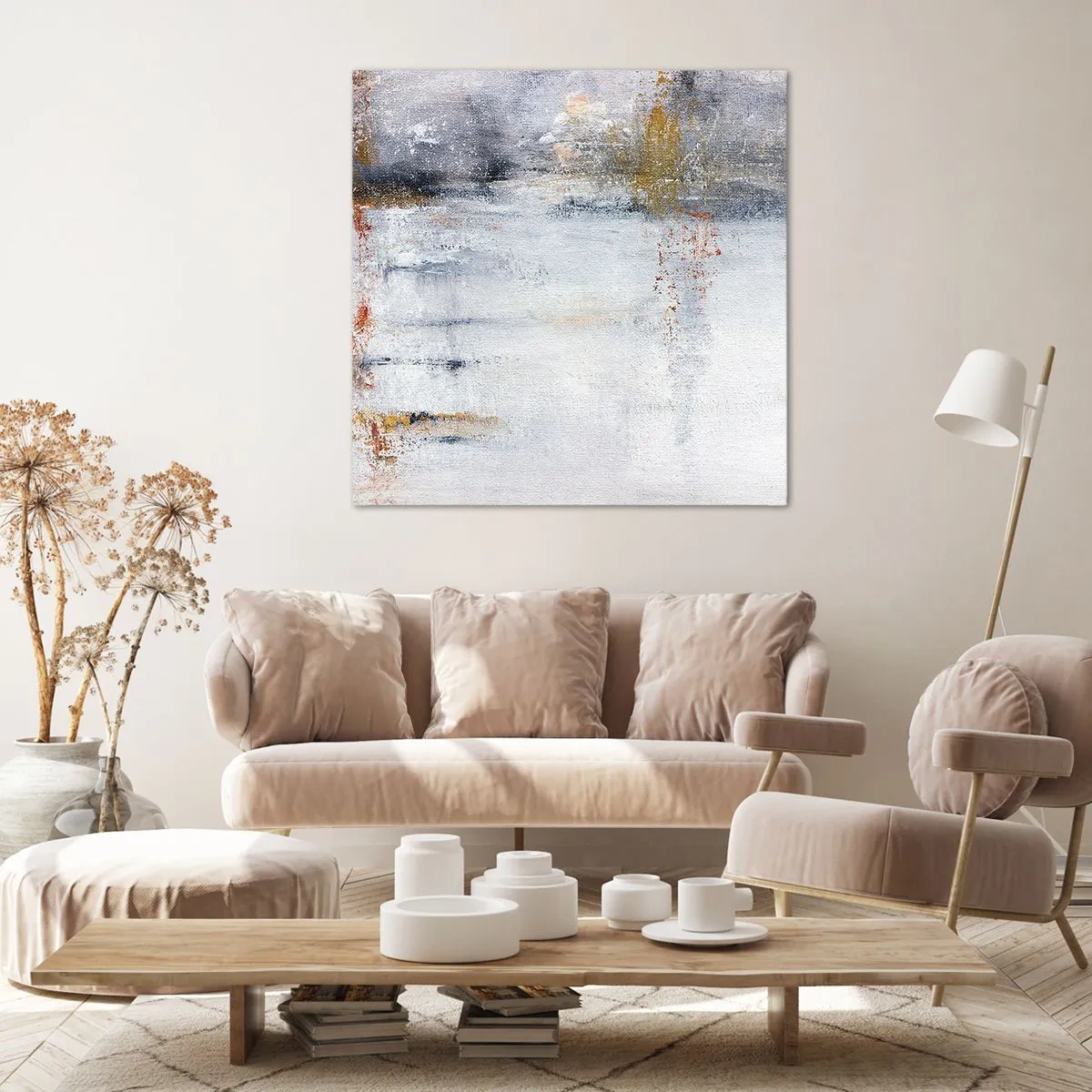 Obraz na plátně - Za závojem vzduchu - 60x60 cm