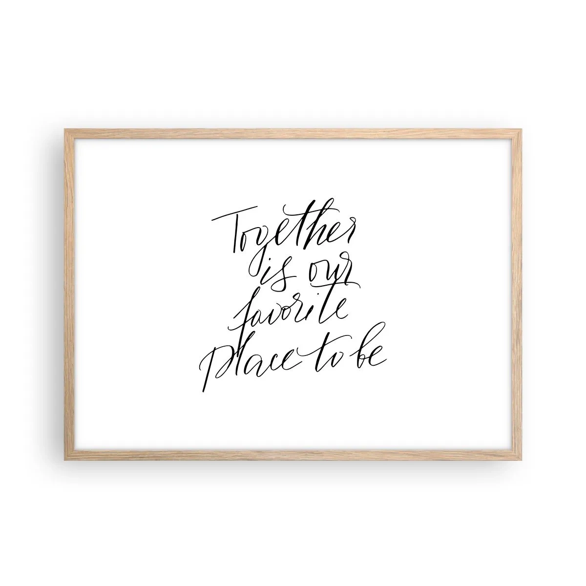 Plakát v rámu světlý dub - Cítíte to také? - 70x50 cm