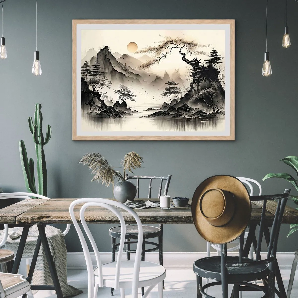 Plakát v rámu světlý dub - Jedinečné kouzlo orientu - 50x40 cm