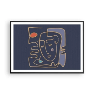 Plakát v černém rámu - V zádumčivosti - 100x70 cm