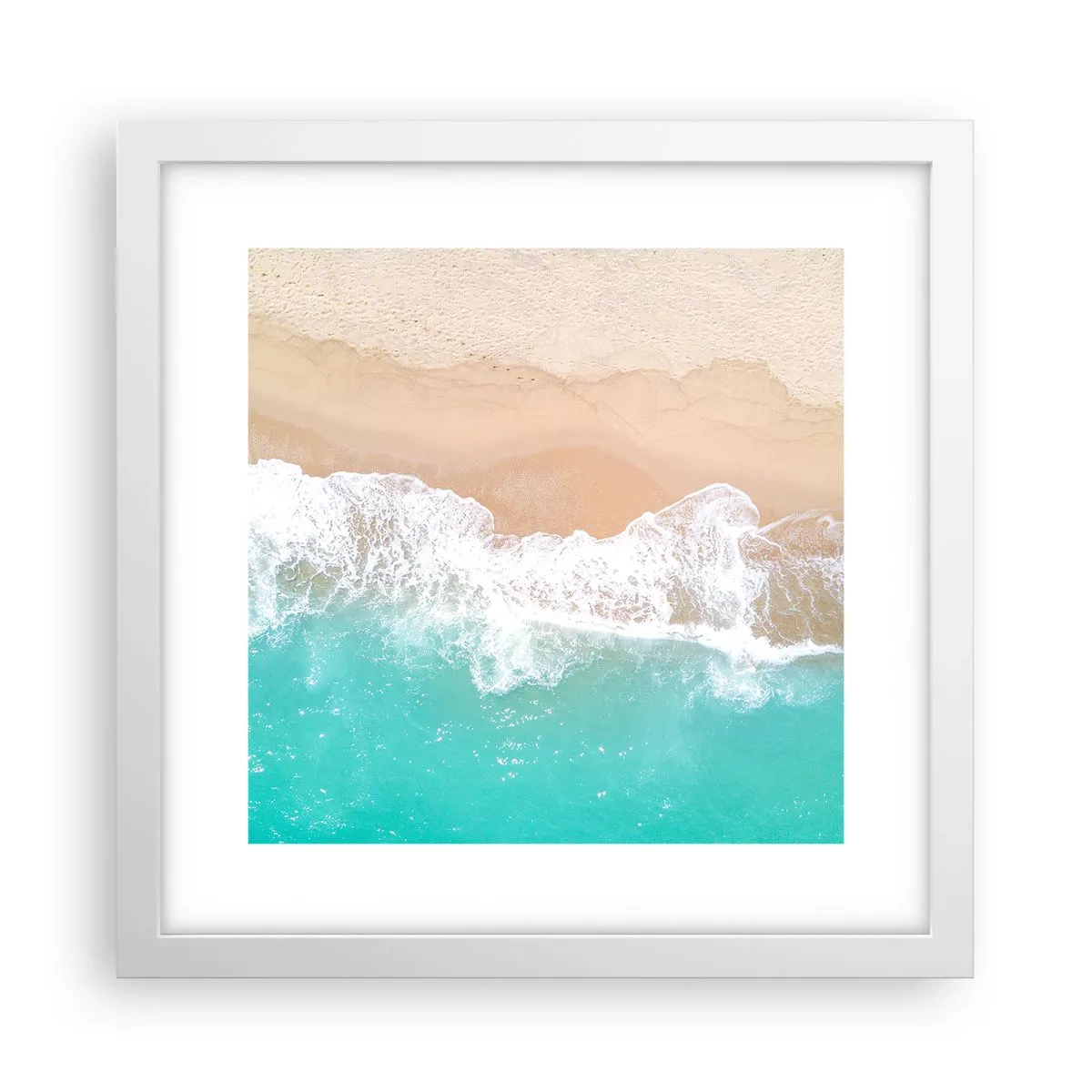 Plakát v bílém rámu - Mazlivý dotek - 30x30 cm