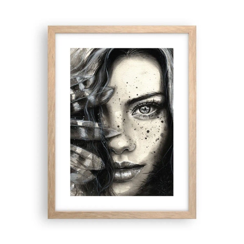 Plakát v rámu světlý dub - Divoká krása - 30x40 cm