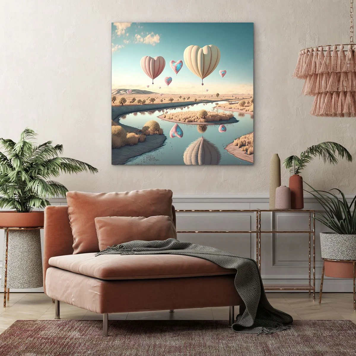 Obraz na plátně - Láska tě nechá vzlétnout - 40x40 cm