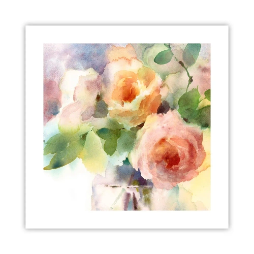 Plakát - Jemné jako akvarel - 40x40 cm