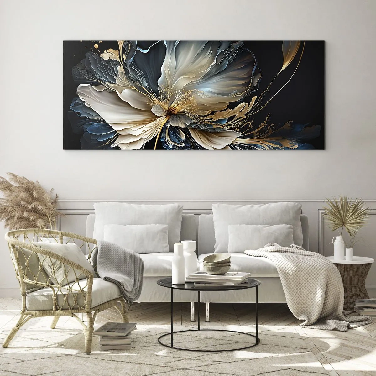 Obraz na skle - Pohádkový květ kapradí - 100x40 cm