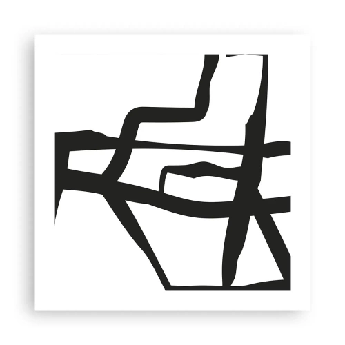 Plakát - Černobílá konstrukce - 50x50 cm