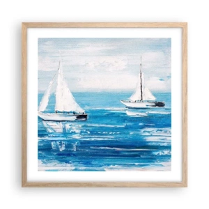 Plakát v rámu světlý dub - S přítelem po boku - 50x50 cm