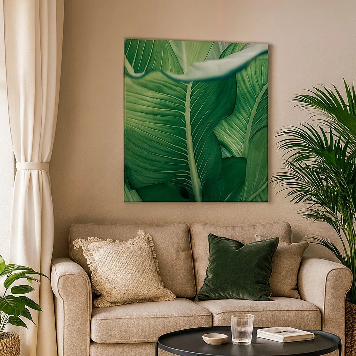 Obraz na plátně - Intenzivně zelený život - 30x30 cm