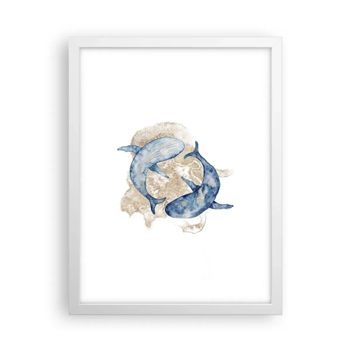 Plakát v bílém rámu - Přátelství nebo láska? - 30x40 cm