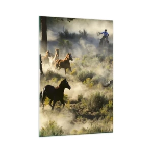 Obraz na skle - Rivalita - svoboda nebo mužská síla? - 80x120 cm