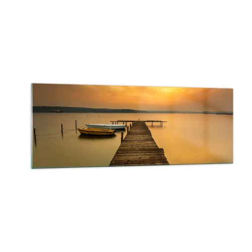 Obraz na skle - Otevřu ti zlaté nebe - 140x50 cm