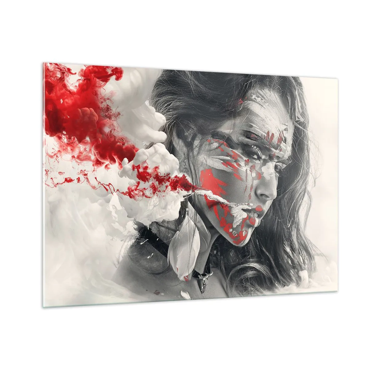 Obraz na skle - Ve spárech absurdity - 100x70 cm