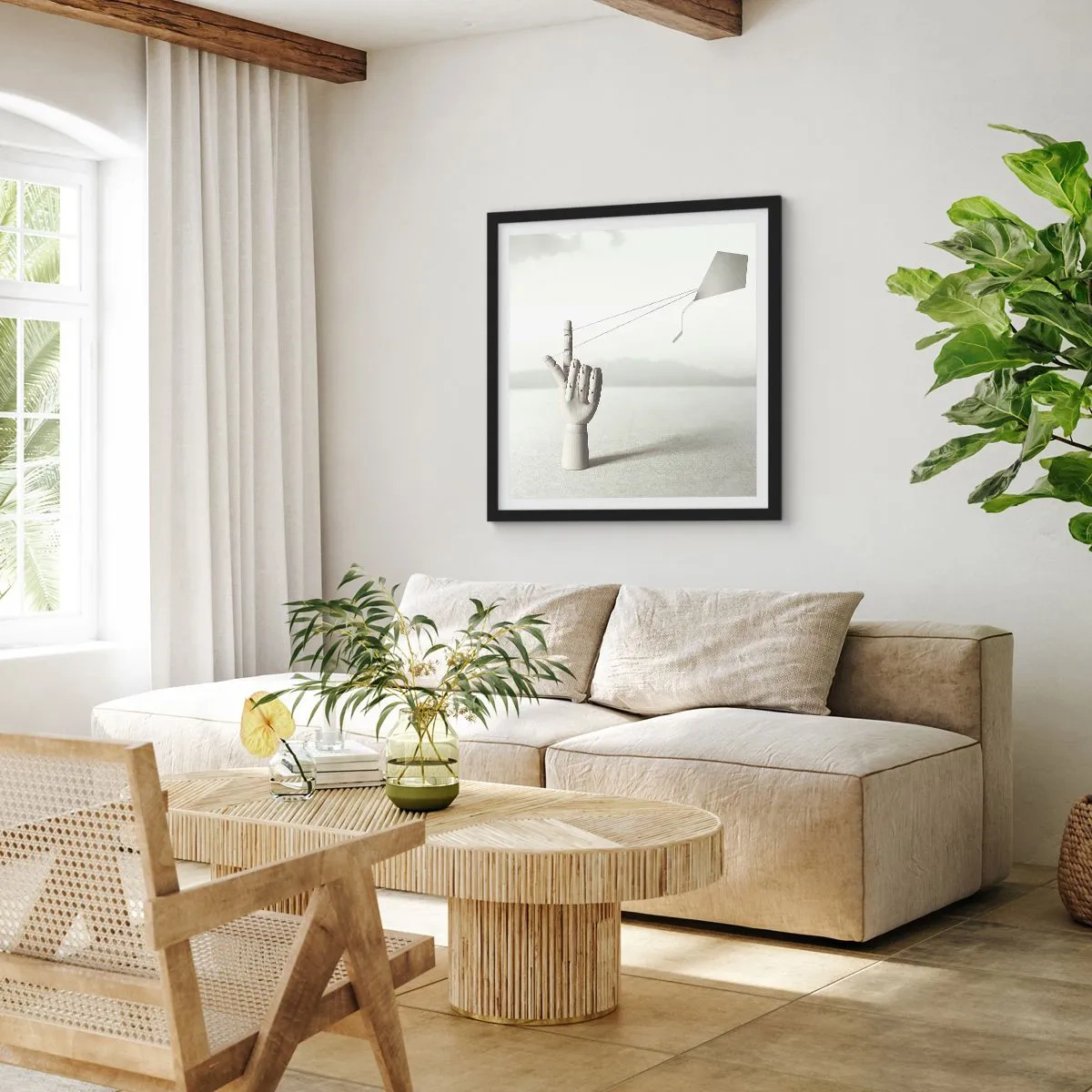 Plakát v černém rámu - Výzva - 50x50 cm