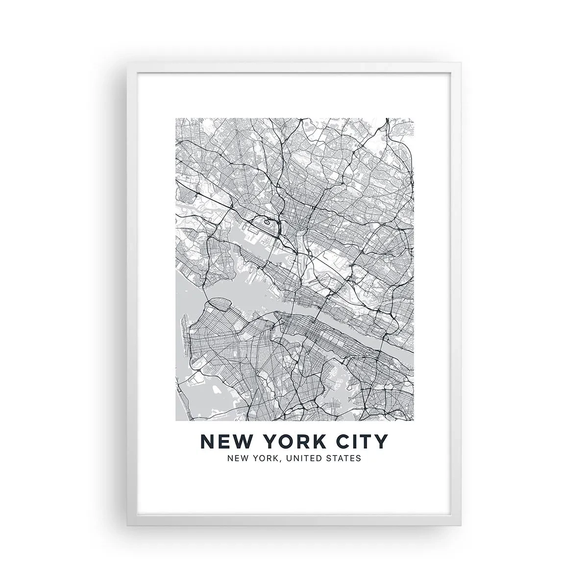 Plakát v bílém rámu - Anatomie metropole - 50x70 cm