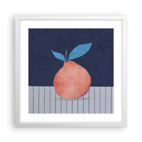 Plakát v bílém rámu - Konvexita a rovina - 40x40 cm