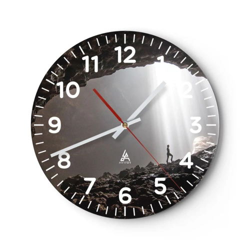 Nástěnné hodiny - Světelná jeskyně - 40x40 cm