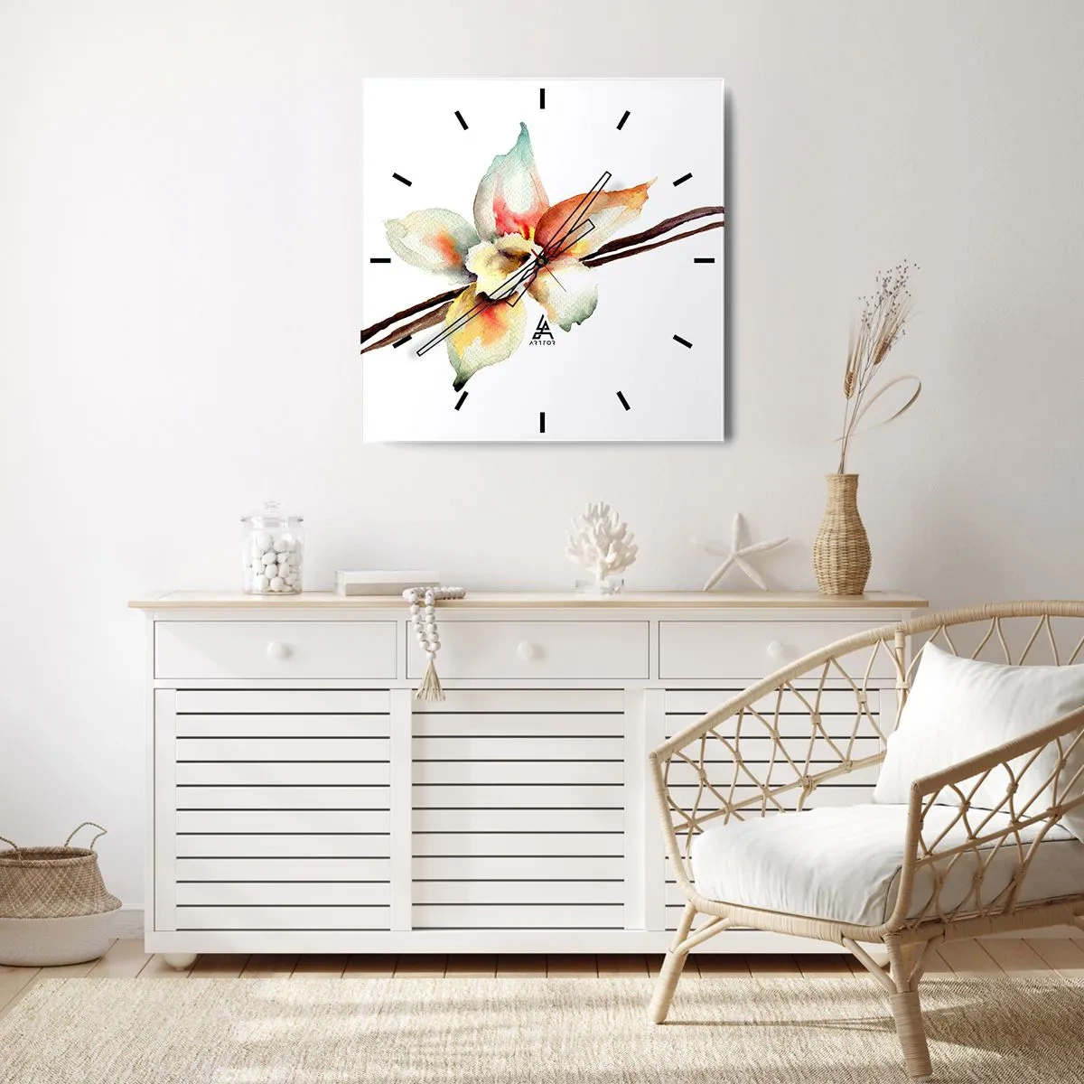 Nástěnné hodiny - Barvičkou rozlitá sladkost - 30x30 cm