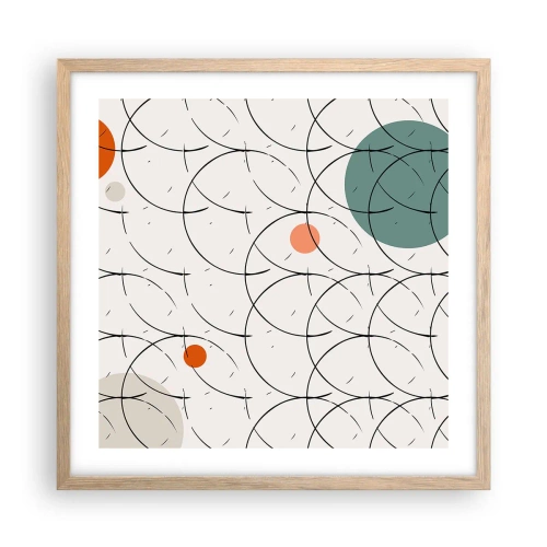 Plakát v rámu světlý dub - V duchu pop-artu - 50x50 cm