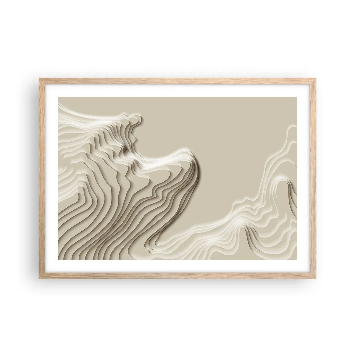 Plakát v rámu světlý dub - Topografie umění - 70x50 cm