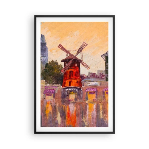 Plakát v černém rámu - Pařížské ikony – Moulin Rouge - 61x91 cm