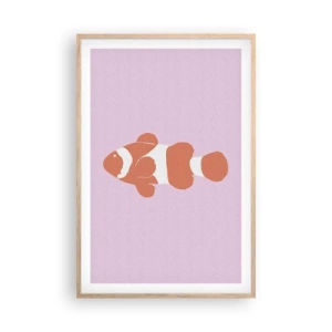 Plakát v rámu světlý dub - Korále jí sluší - 61x91 cm