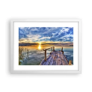 Plakát v bílém rámu - Vítr jde odpočívat - 40x30 cm