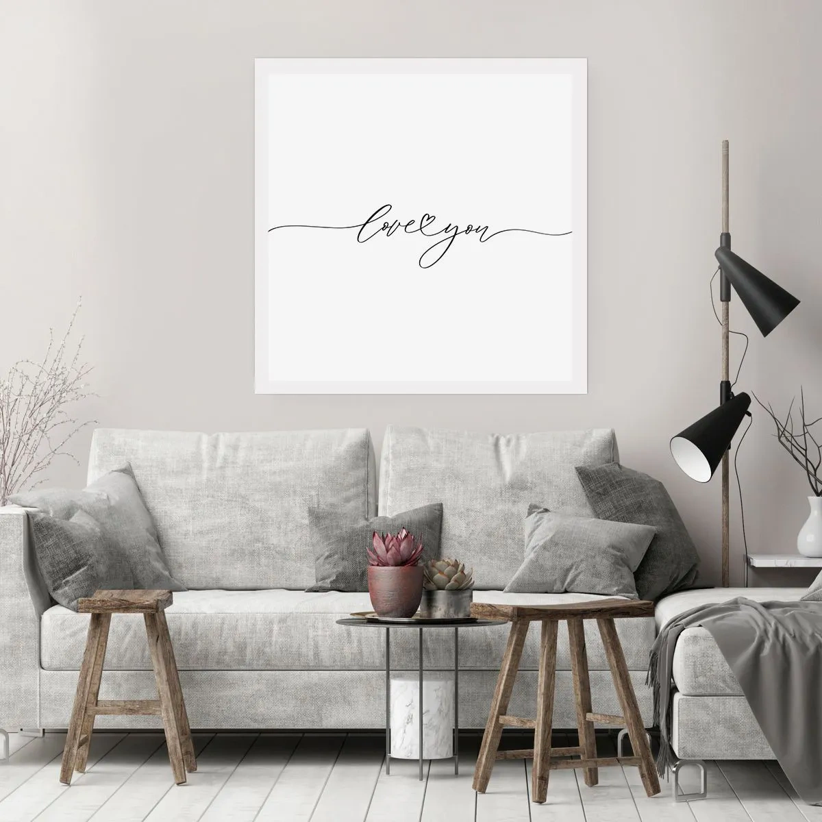 Plakát - Černé na bílém - 50x50 cm