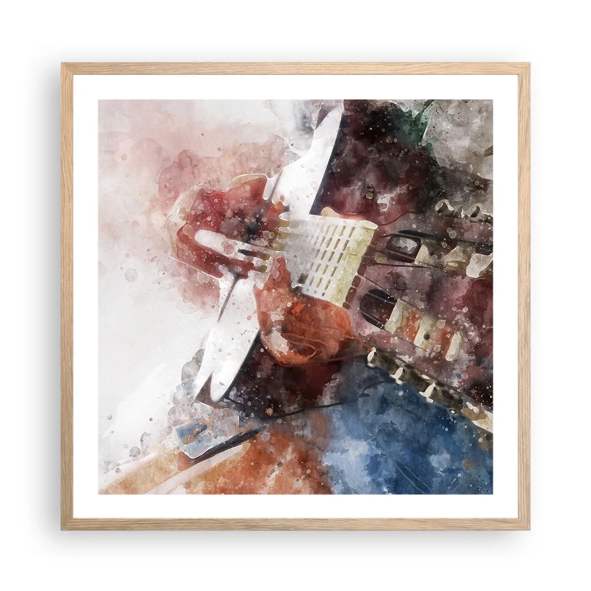 Plakát v rámu světlý dub - Co si o tom myslíš? - 60x60 cm