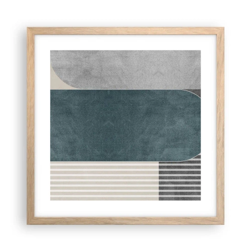 Plakát v rámu světlý dub - Kompozice na úrovni - 40x40 cm