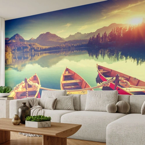 Fototapeta Premium Sand - Žít podle jejich zákonů - Krajina, hory, jezero - 100x70 cm