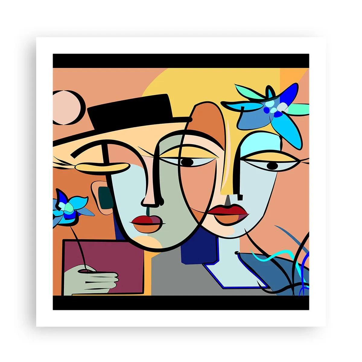 Plakát - Picassovo randez vous - 60x60 cm