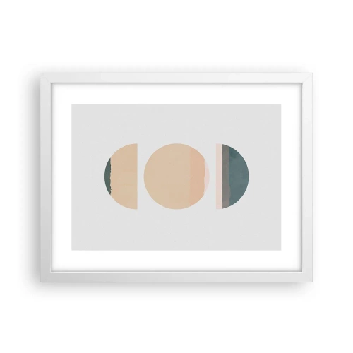 Plakát v bílém rámu - Kruh za kruhem - 40x30 cm
