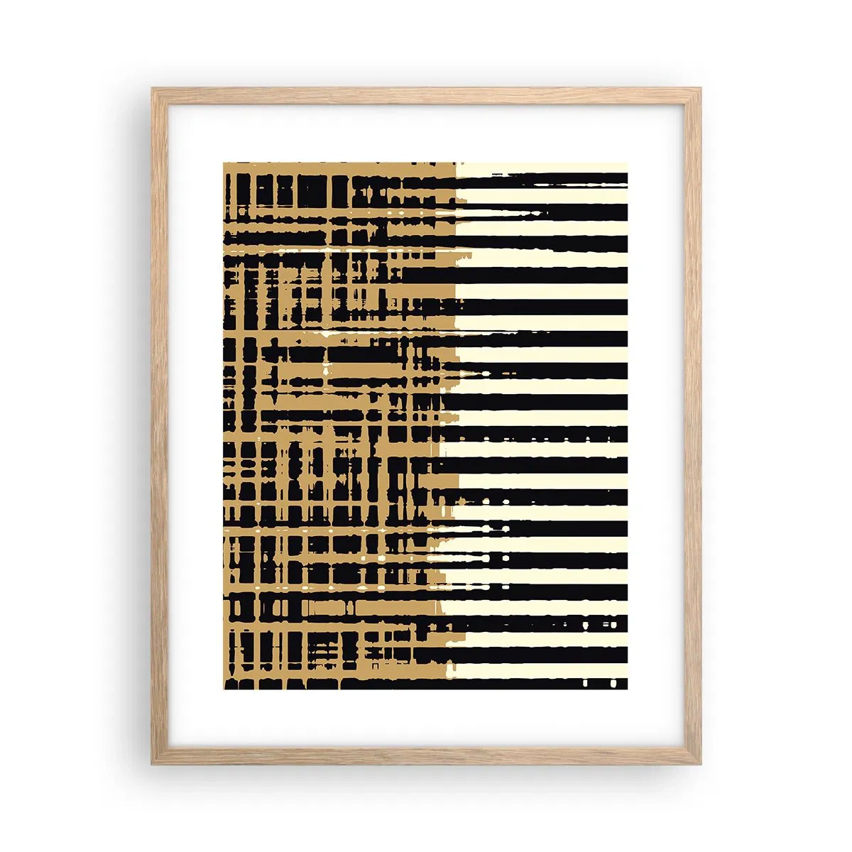 Plakát v rámu světlý dub - Architektonická abstrakce - 40x50 cm