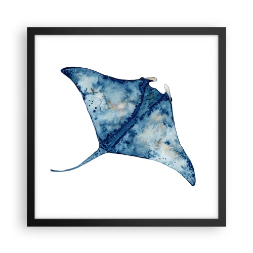 Plakát v černém rámu - Život v modři - 40x40 cm