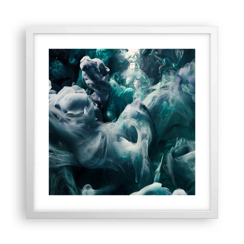 Plakát v bílém rámu - Pohyb barvy - 40x40 cm